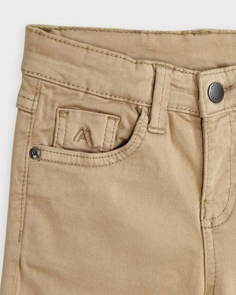 Pantalone basico bambino Mayoral 5 tasche slim fit Beige - ErreGiModaBimbo