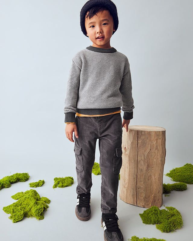 Pantalone cargo velluto costine bambino Mayoral grigio lavagna Mayoral 2 Anni 92cm