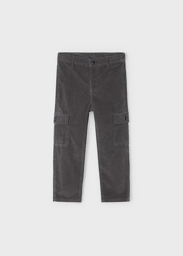 Pantalone cargo velluto costine bambino Mayoral grigio lavagna Mayoral 2 Anni 92cm
