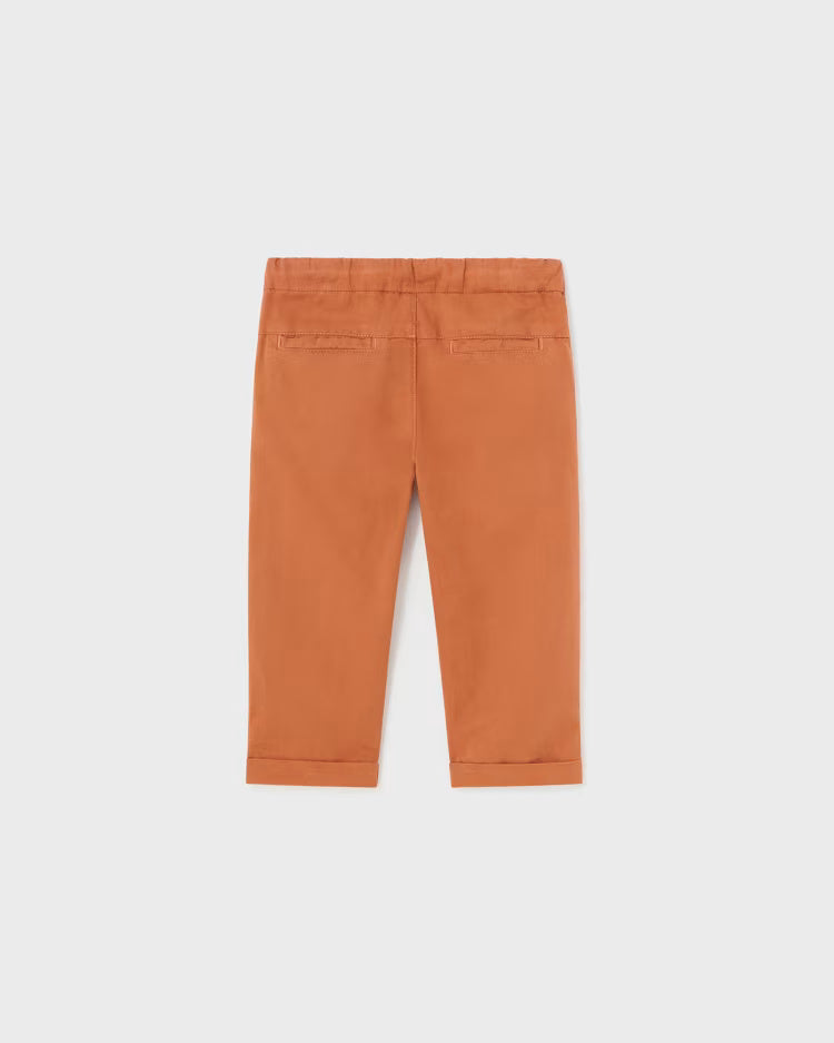 Pantalone chino in lino neonato Mayoral arancio mattone Mayoral Mattone