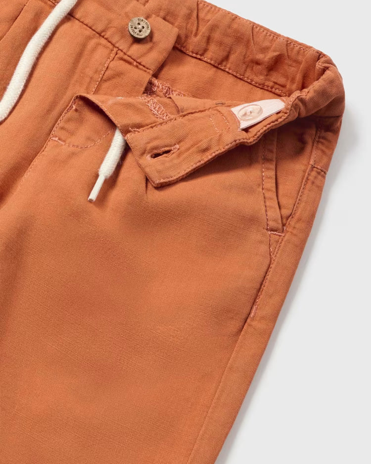 Pantalone chino in lino neonato Mayoral arancio mattone Mayoral Mattone