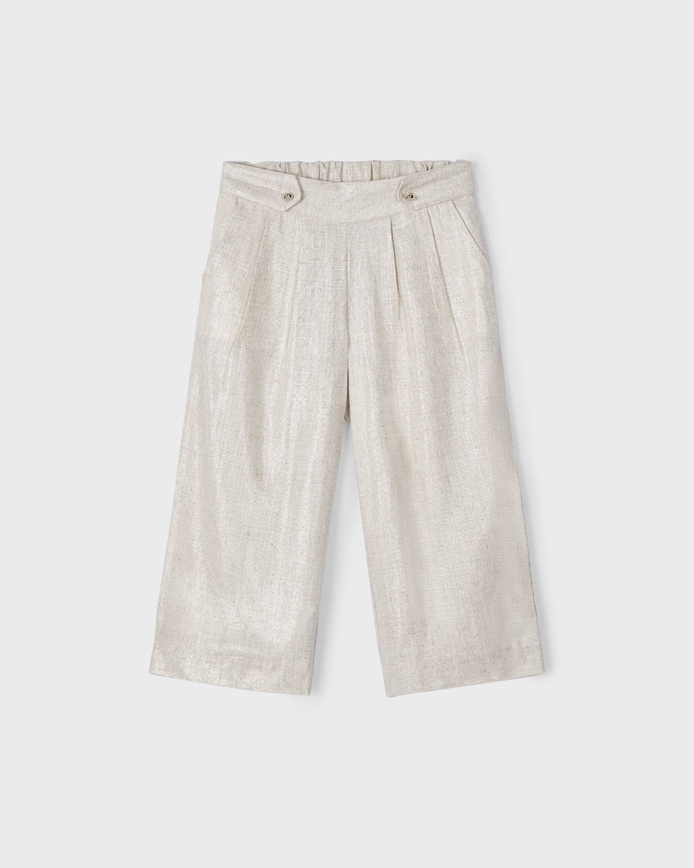 Pantalone coulotte lungo lino bambina Mayoral beige Mayoral Beige