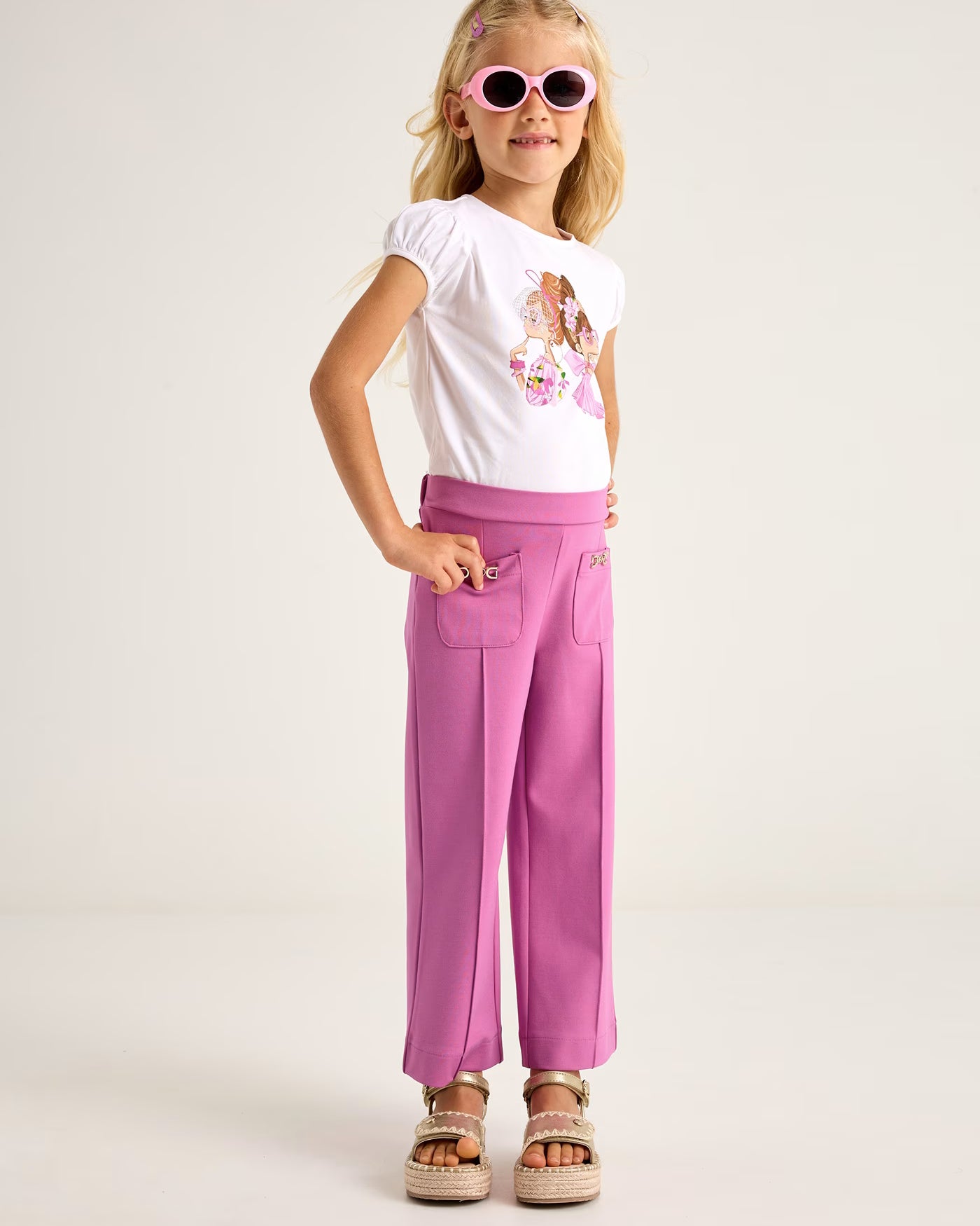 Pantalone elegante punto roma bambina Mayoral malva orchidea Mayoral 2 Anni 92cm