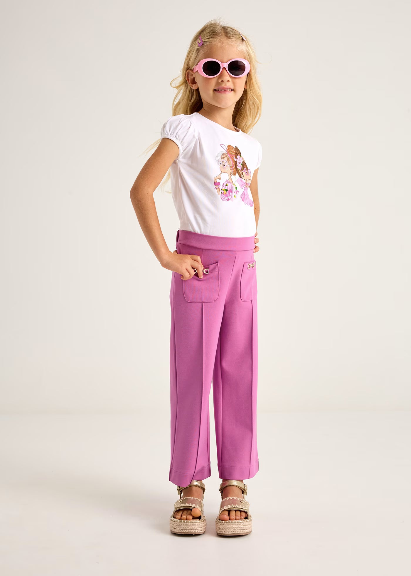 Pantalone elegante punto roma bambina Mayoral malva orchidea Mayoral 2 Anni 92cm