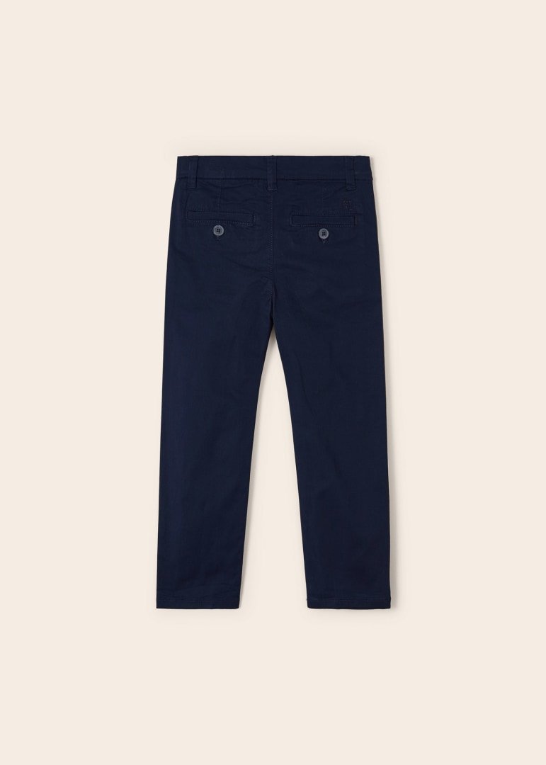 Pantalone elegante bambino Mayoral modello chino cotone blu Navy - ErreGiModaBimbo