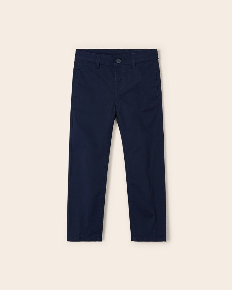 Pantalone elegante bambino Mayoral modello chino cotone blu Navy - ErreGiModaBimbo