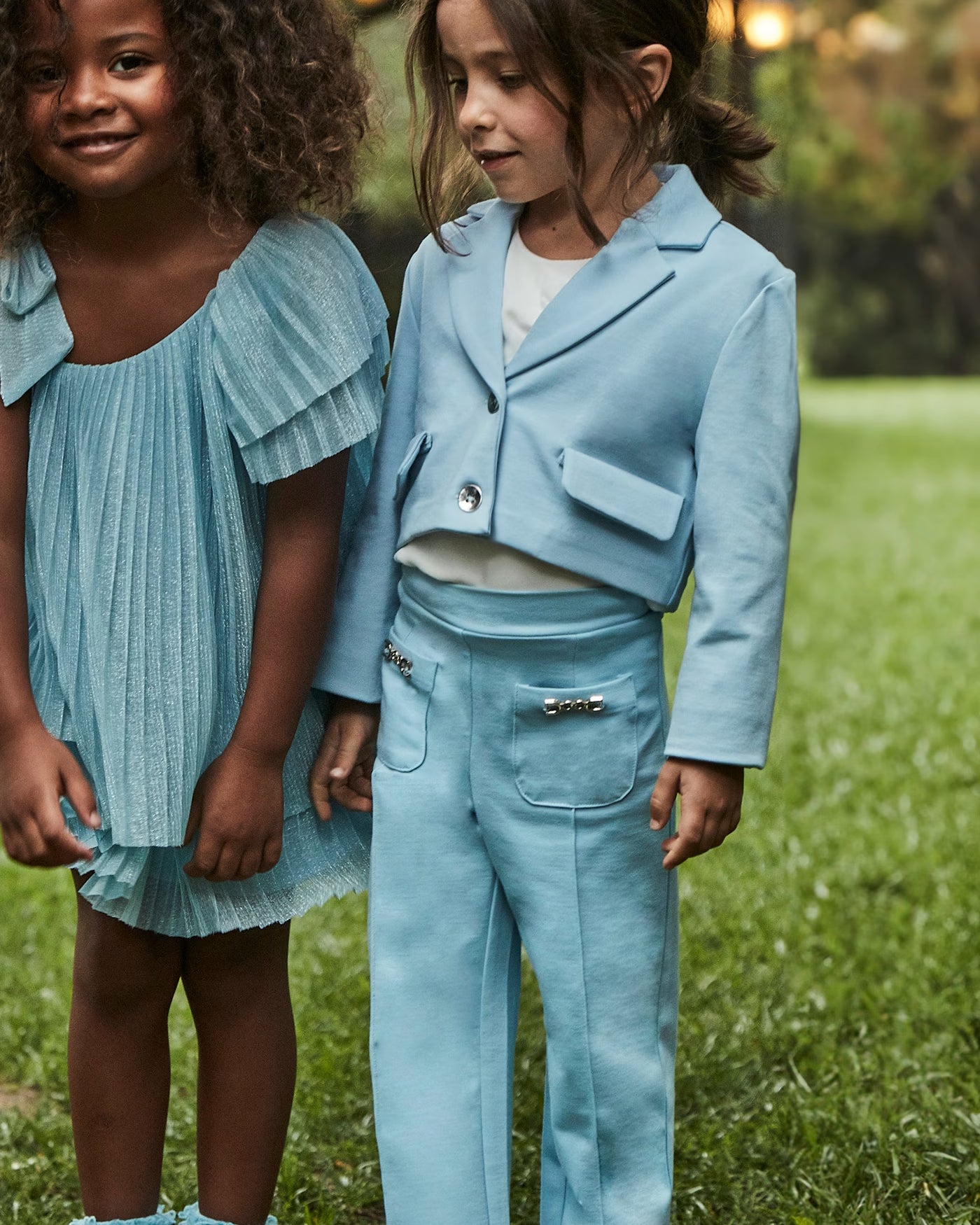 Pantalone elegante punto roma bambina Mayoral azzurro cielo Mayoral 2 Anni 92cm