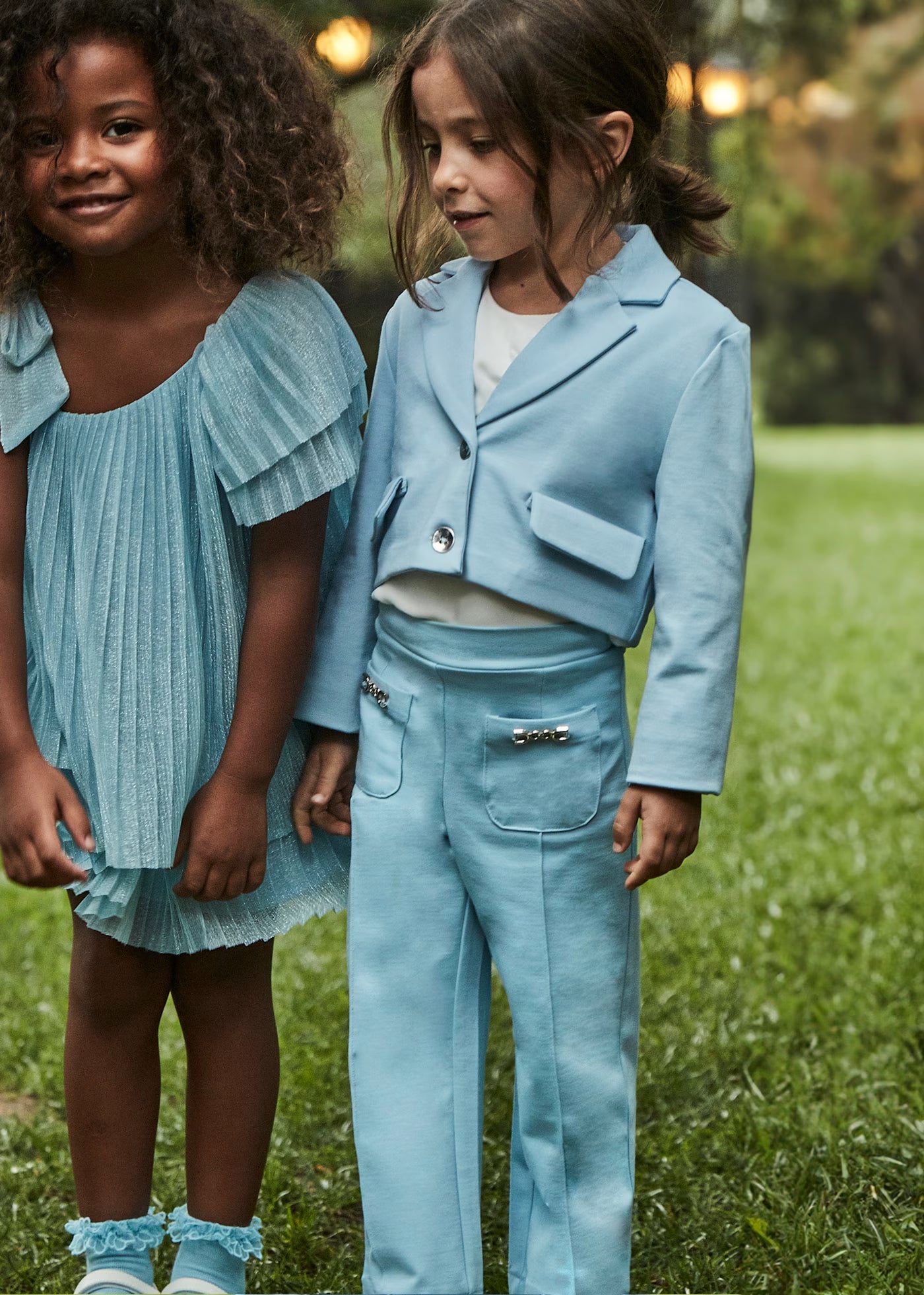 Pantalone elegante punto roma bambina Mayoral azzurro cielo Mayoral 2 Anni 92cm