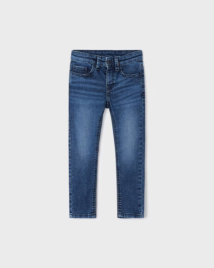 Pantalone jeans skinny fit cotone bambino Mayoral blu medio - ErreGiModaBimbo