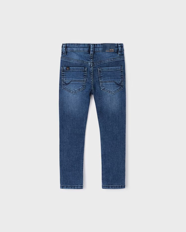 Pantalone jeans skinny fit cotone bambino Mayoral blu medio - ErreGiModaBimbo