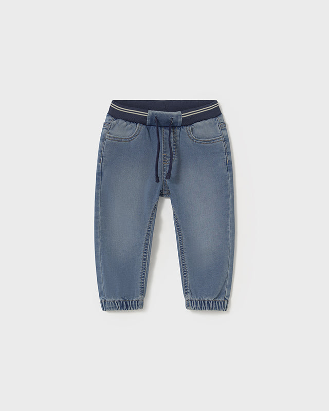 Pantalone jeans vita elasticizzata neonato Mayoral blu medio Mayoral Blu