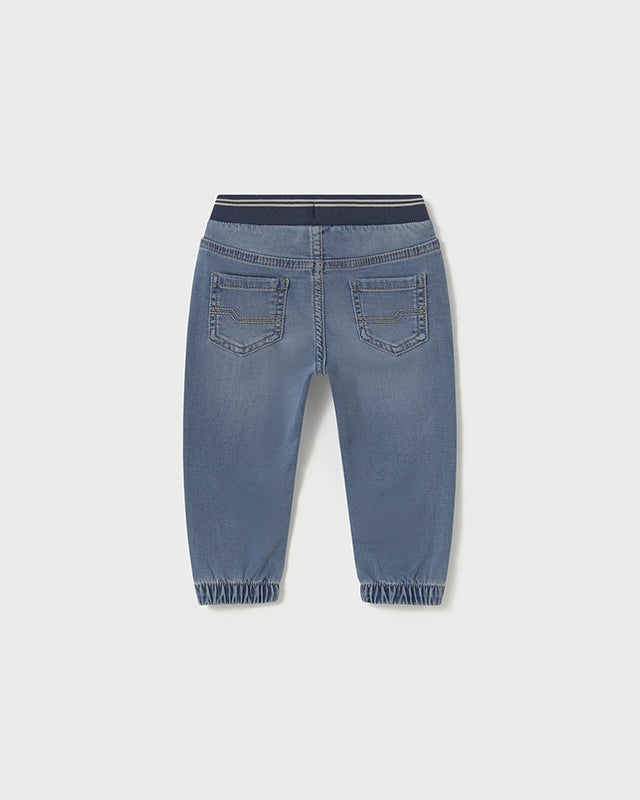 Pantalone jeans vita elasticizzata neonato Mayoral blu medio Mayoral Blu