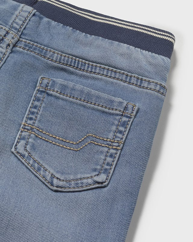 Pantalone jeans vita elasticizzata neonato Mayoral blu medio Mayoral Blu