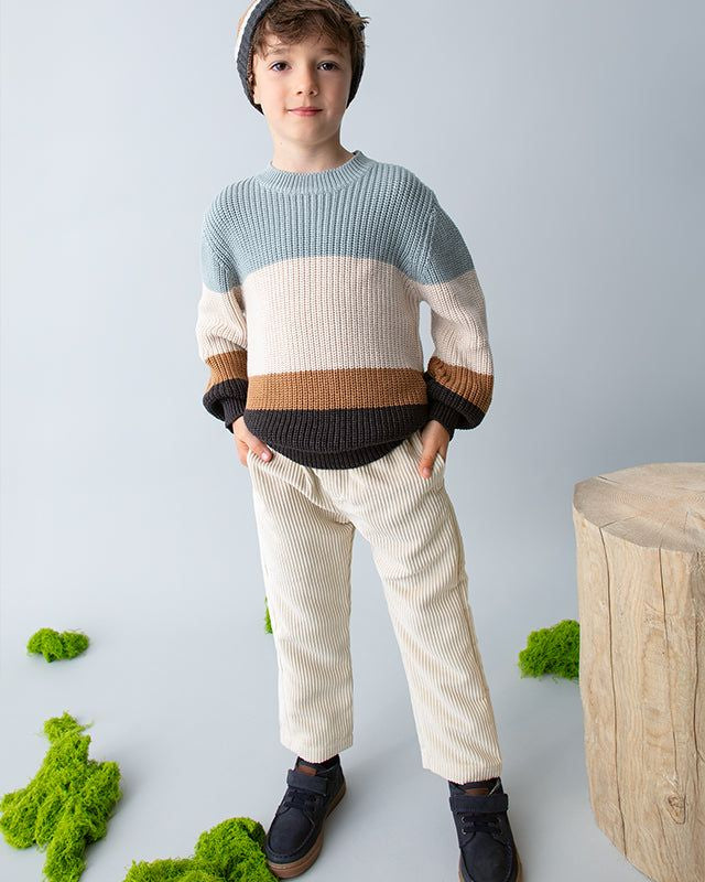 Pantalone jogger bambino Mayoral velluto costine beige Mayoral 2 Anni 92cm