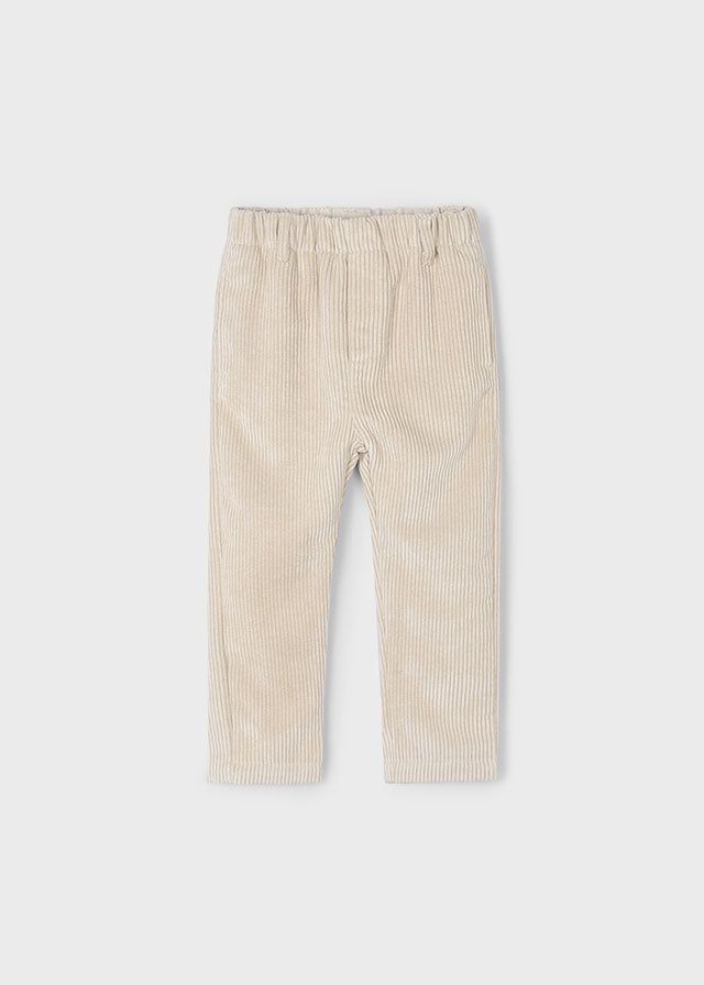 Pantalone jogger bambino Mayoral velluto costine beige Mayoral 2 Anni 92cm
