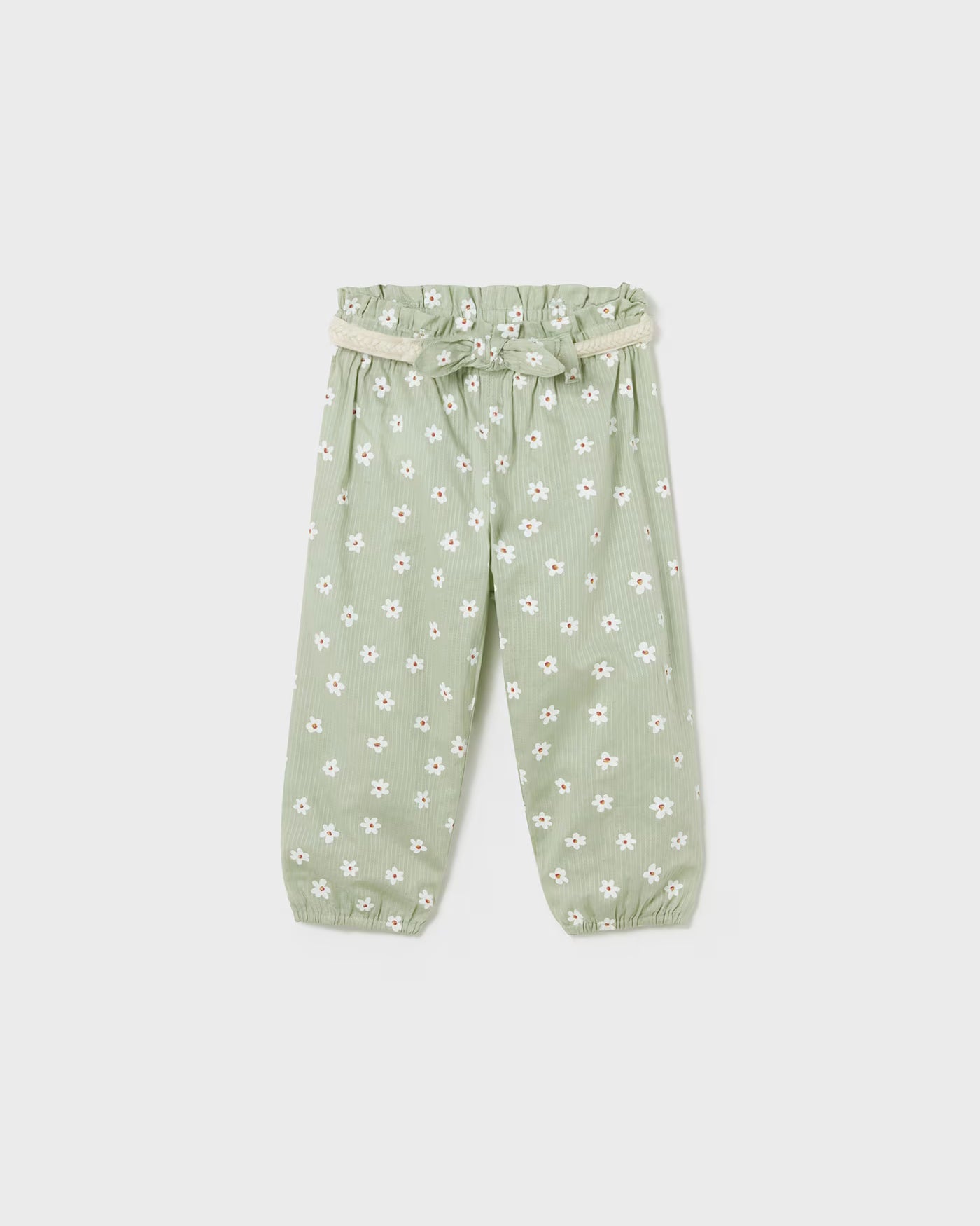 Pantalone largo con cinta neonata Mayoral verde aloe Mayoral Aloe