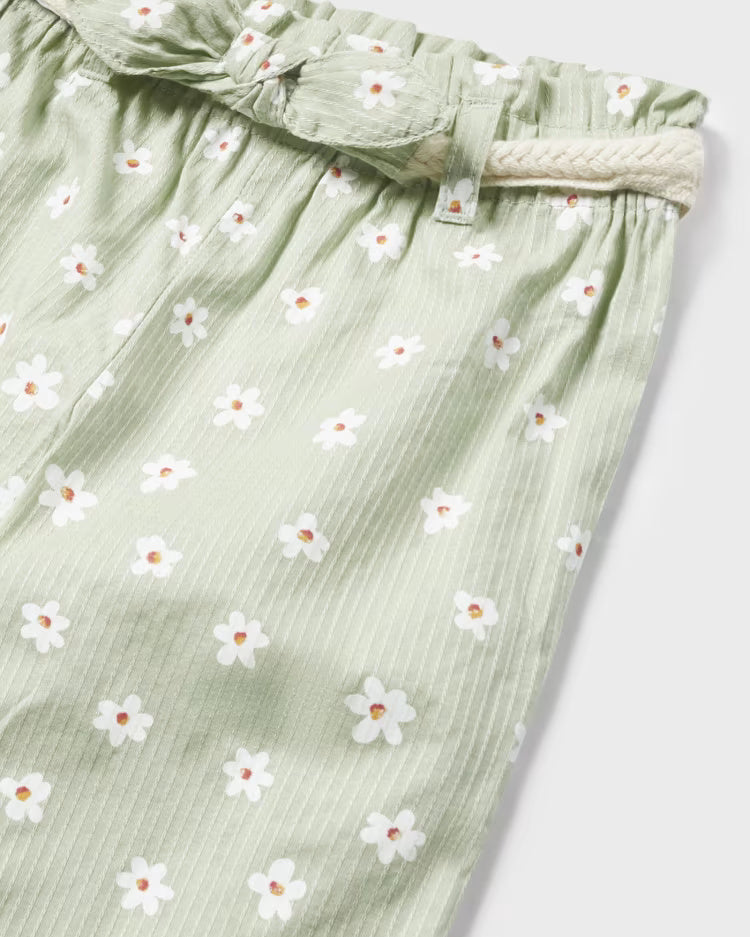 Pantalone largo con cinta neonata Mayoral verde aloe Mayoral Aloe
