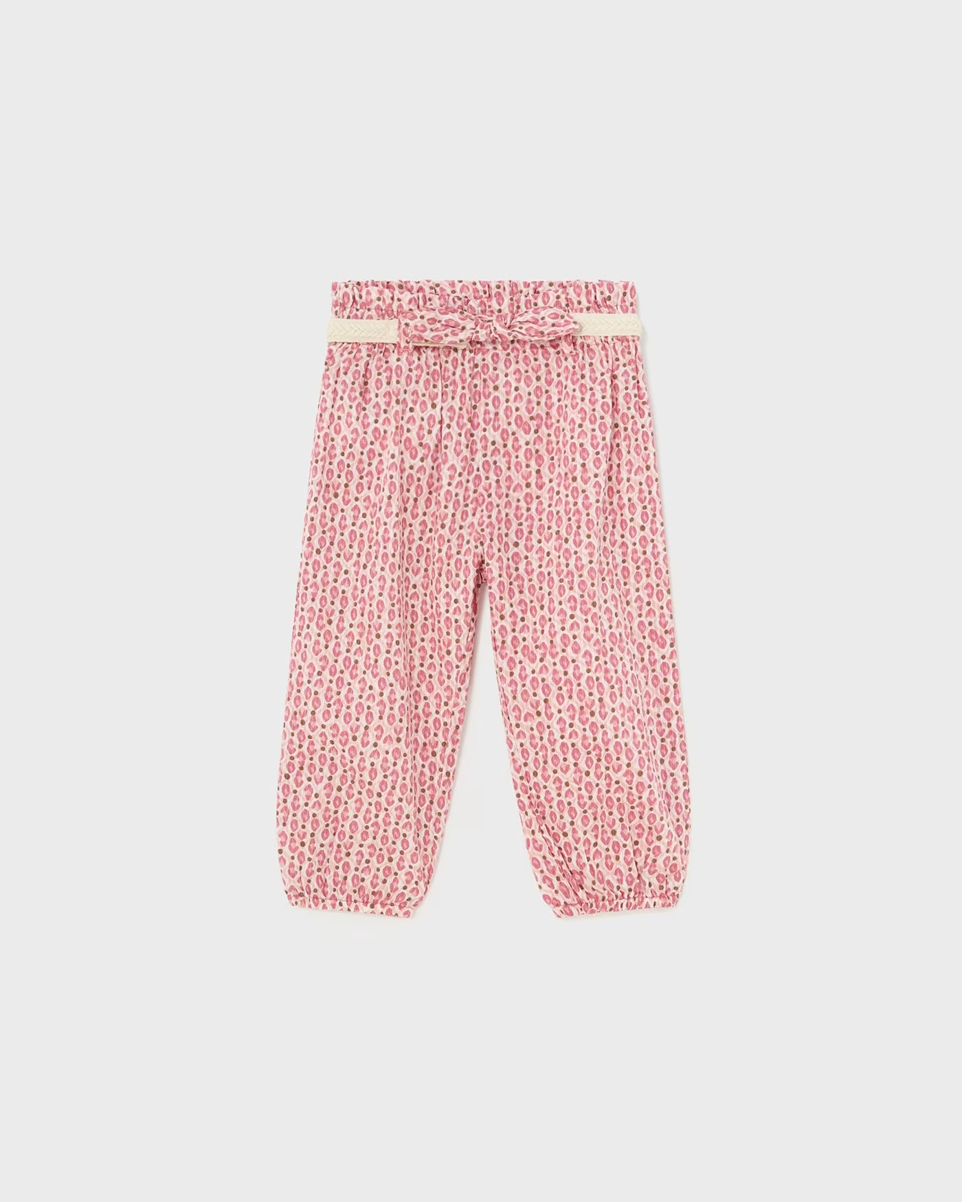 Pantalone largo con cinta neonata Mayoral rosa pastello Mayoral Rosa