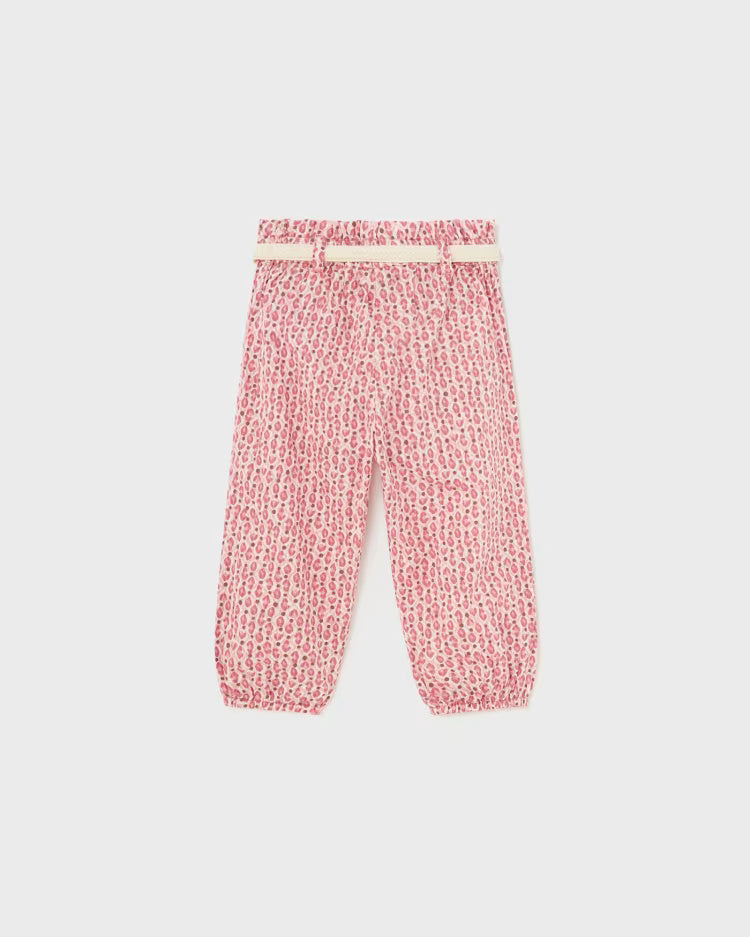 Pantalone largo con cinta neonata Mayoral rosa pastello Mayoral Rosa