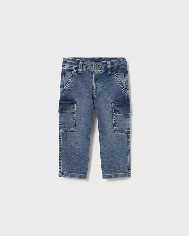Pantalone lungo cargo neonato Mayoral jeans medio Mayoral 6 Mesi 68cm