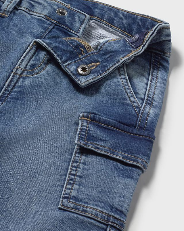 Pantalone lungo cargo neonato Mayoral jeans medio Mayoral 6 Mesi 68cm