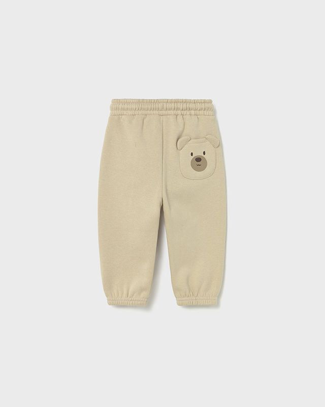 Pantalone lungo felpato neonato Mayoral orsetto beige Mayoral 6 Mesi 68cm