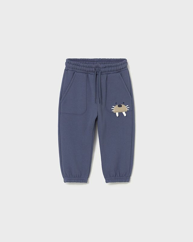 Pantalone lungo felpato neonato Mayoral tricheco blu Mayoral 6 Mesi 68cm