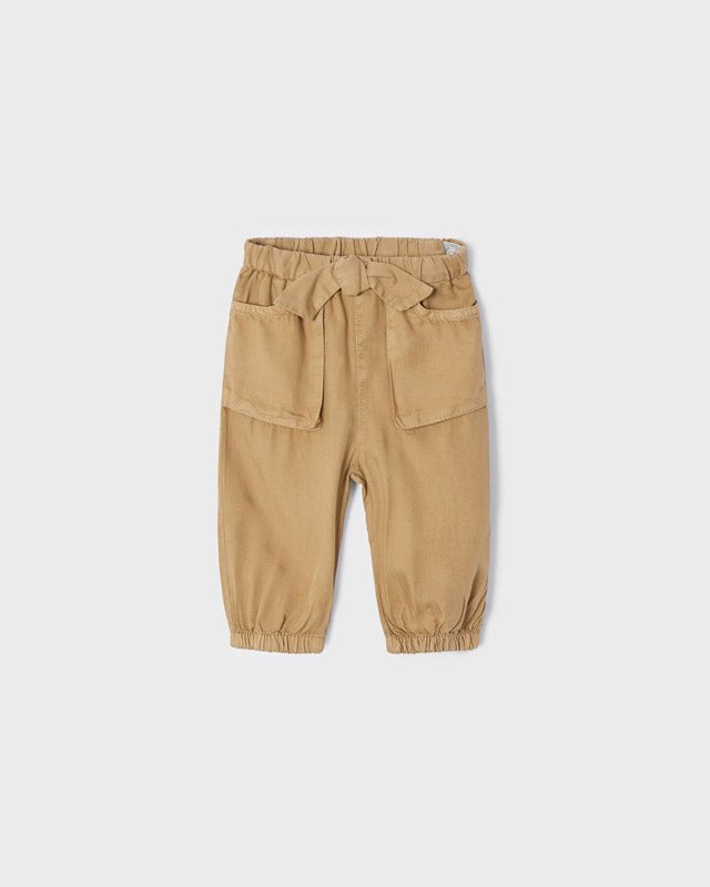 Pantalone lungo neonata Mayoral Lyocell Tencel™ caramello - ErreGiModaBimbo