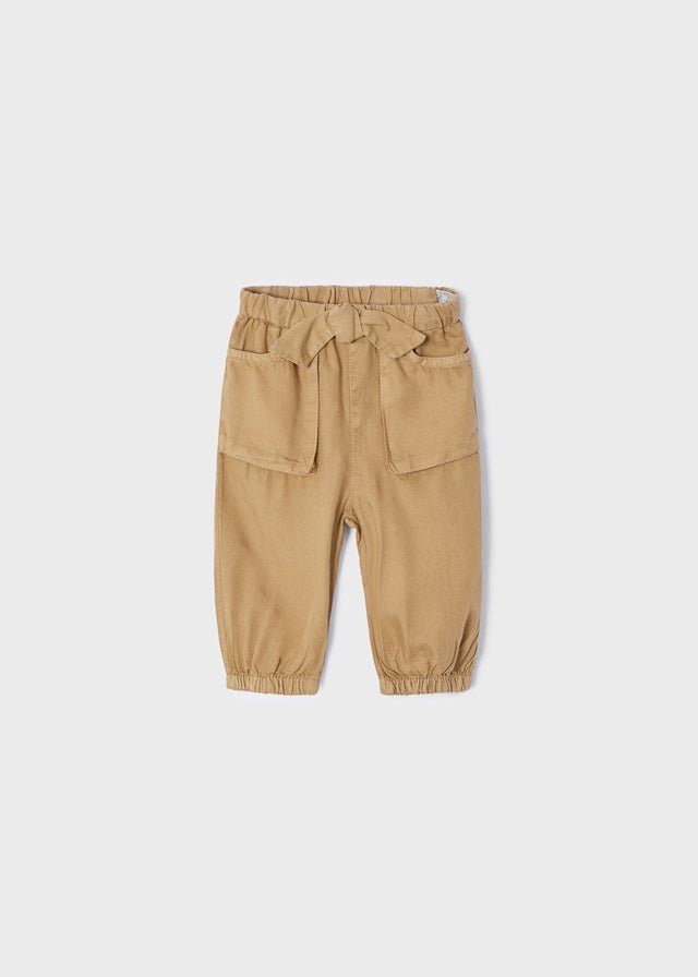 Pantalone lungo neonata Mayoral Lyocell Tencel™ caramello - ErreGiModaBimbo