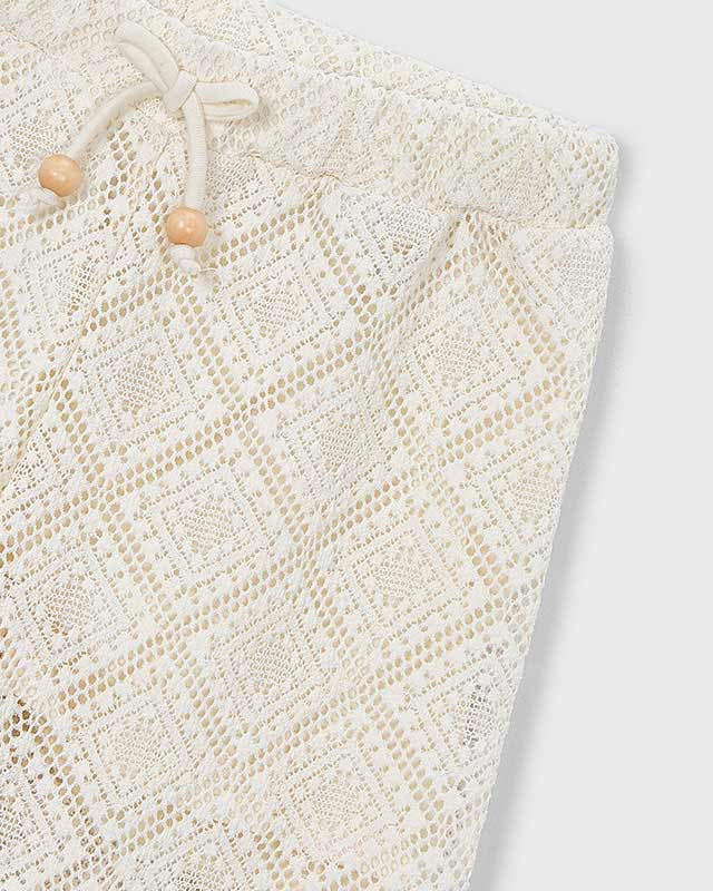 Pantalone lungo bambina Mayoral in cecio ricamato Mayoral 2 Anni 92cm