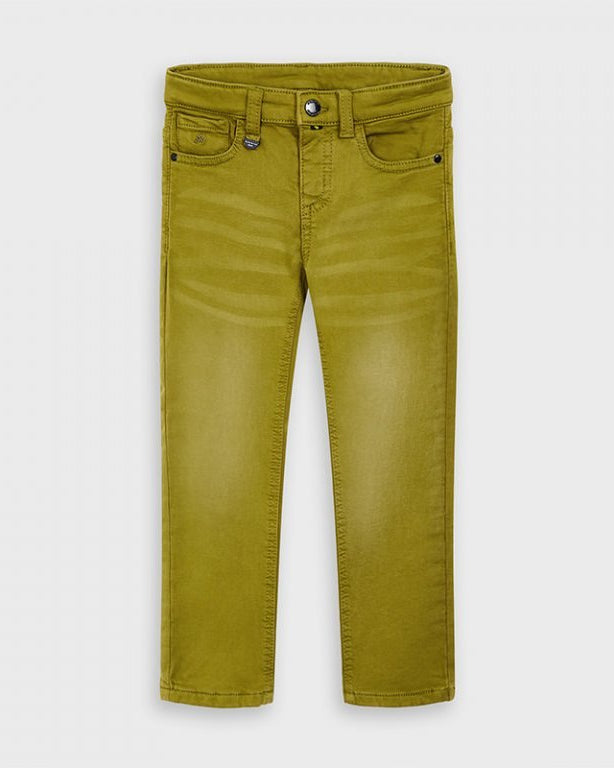 Pantalone lungo Slim fit bambino Mayoral Basic Oliva - ErreGiModaBimbo
