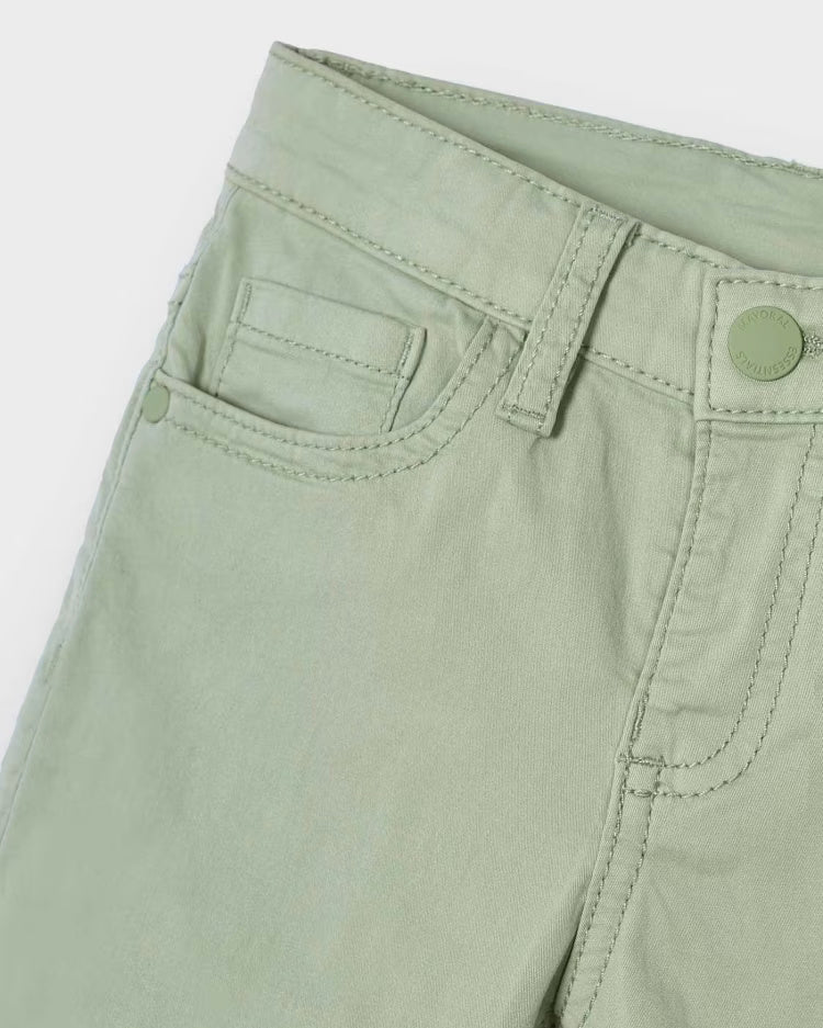 Pantalone lungo slim fit fresco cotone bambino Mayoral verde salvia Mayoral Verde