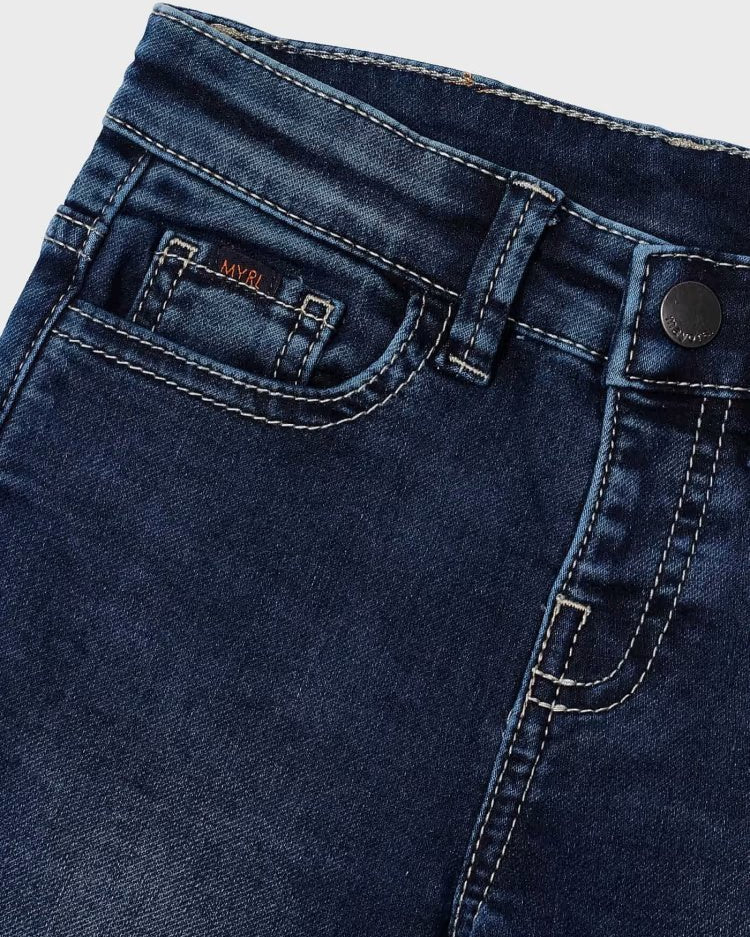 Pantalone slim fit cotone bambino Mayoral jeans blu scuro - ErreGiModaBimbo