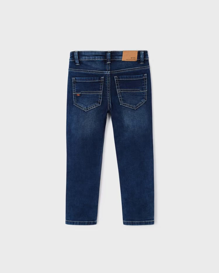 Pantalone slim fit cotone bambino Mayoral jeans blu scuro - ErreGiModaBimbo