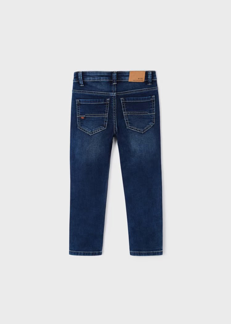 Pantalone slim fit cotone bambino Mayoral jeans blu scuro - ErreGiModaBimbo