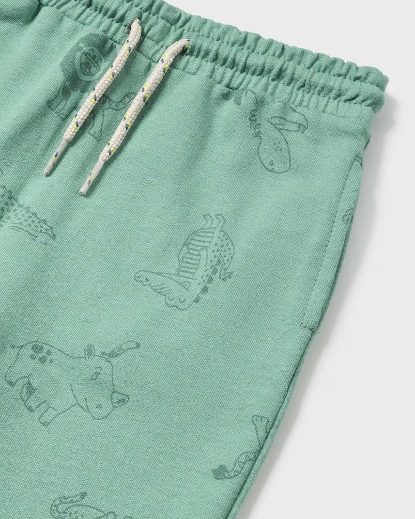 Pantalone sportivo neonato Mayoral verde stampa coccodrilli - ErreGiModaBimbo