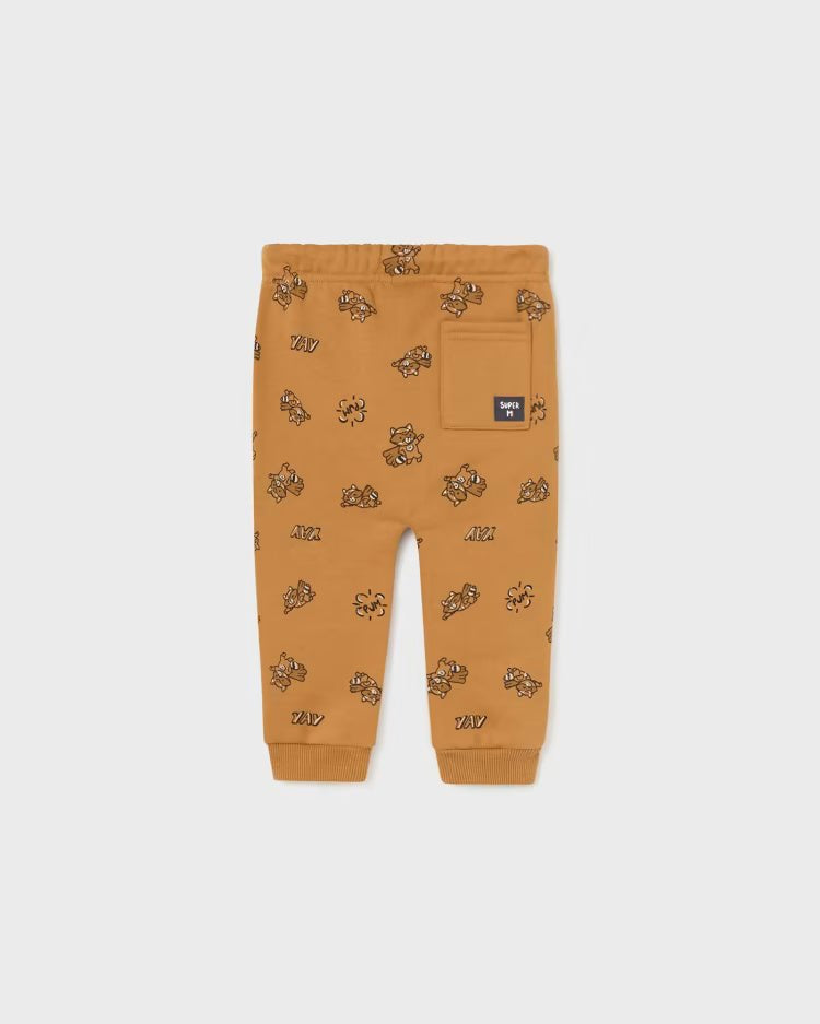 Pantalone sportivo stampato neonato Mayoral caramello - ErreGiModaBimbo
