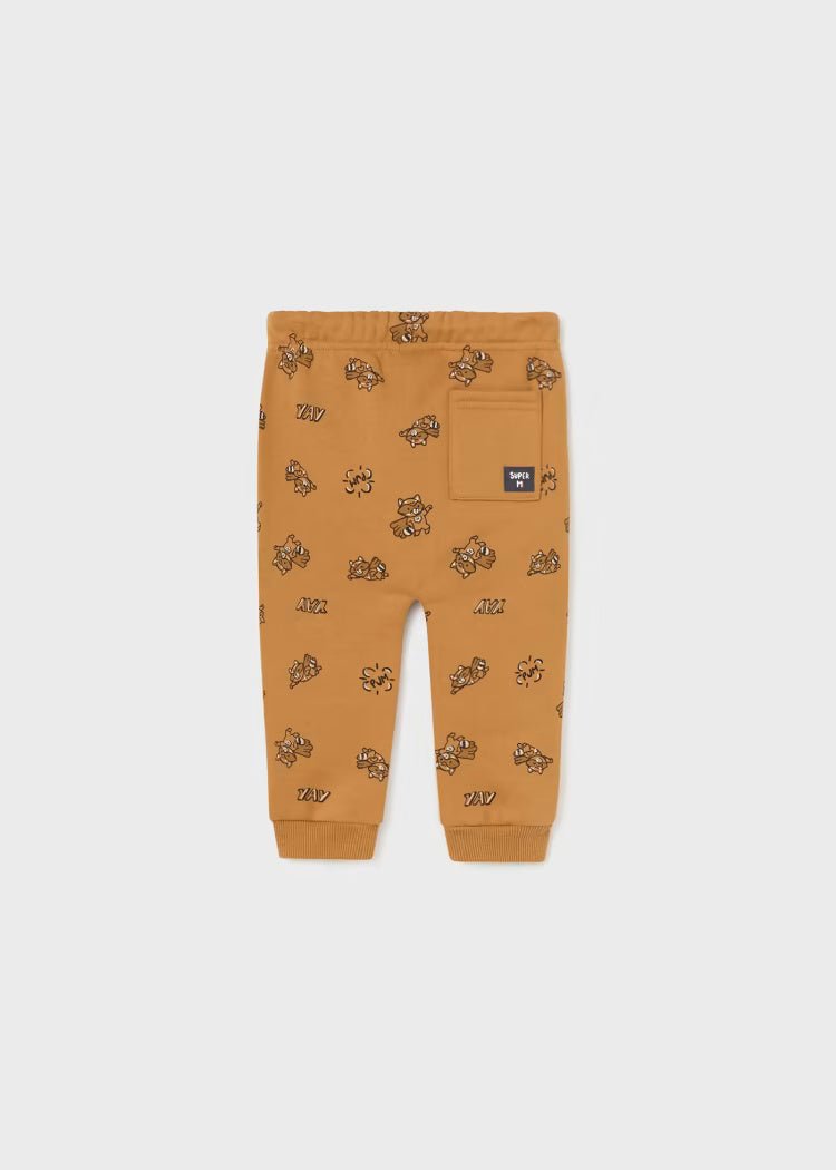 Pantalone sportivo stampato neonato Mayoral caramello - ErreGiModaBimbo