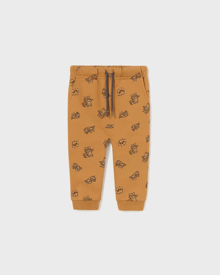 Pantalone sportivo stampato neonato Mayoral caramello - ErreGiModaBimbo