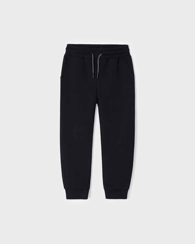 Pantalone tuta bambino Mayoral felpato nero - ErreGiModaBimbo