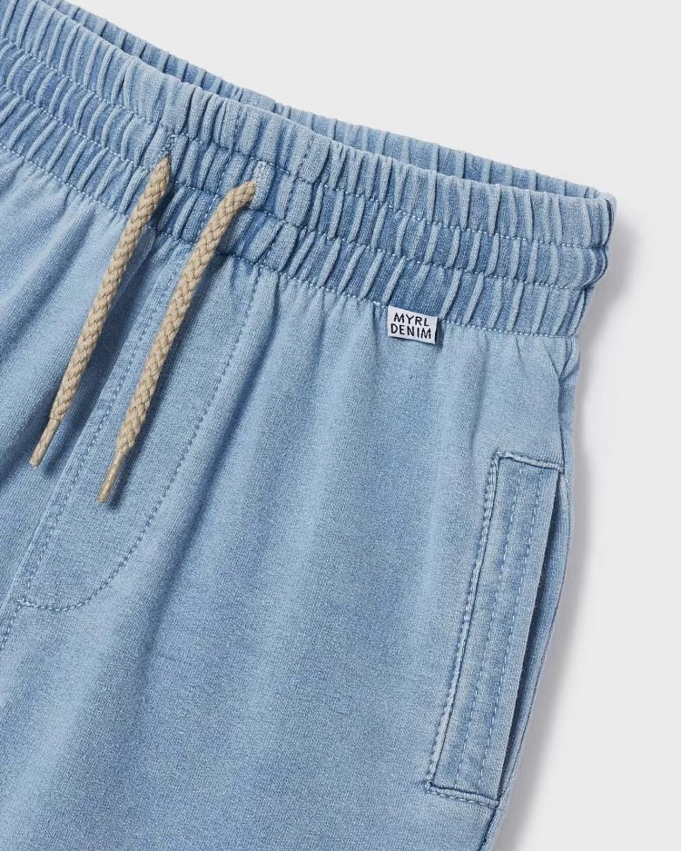 Pantalone tuta freco cotone bambino Mayoral jeans chiaro - ErreGiModaBimbo