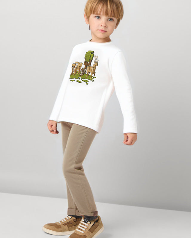 Pantalone velluto a costine bambino Mayoral color noce Mayoral Noce