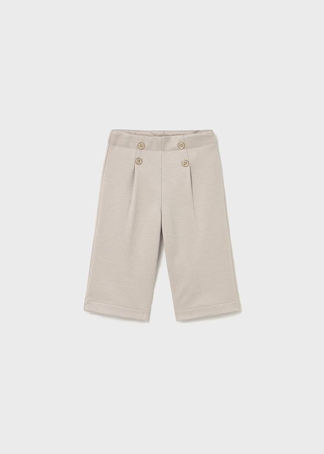 Pantalone wide lungo punto twill neonata Mayoral pietra Mayoral 6 Mesi 68cm