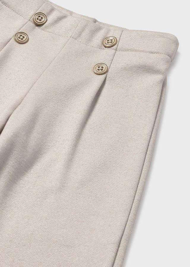 Pantalone wide lungo punto twill neonata Mayoral pietra Mayoral 6 Mesi 68cm