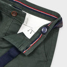 Pantaloni bambino Mayoral tessuto rigato verde con cintura - ErreGiModaBimbo