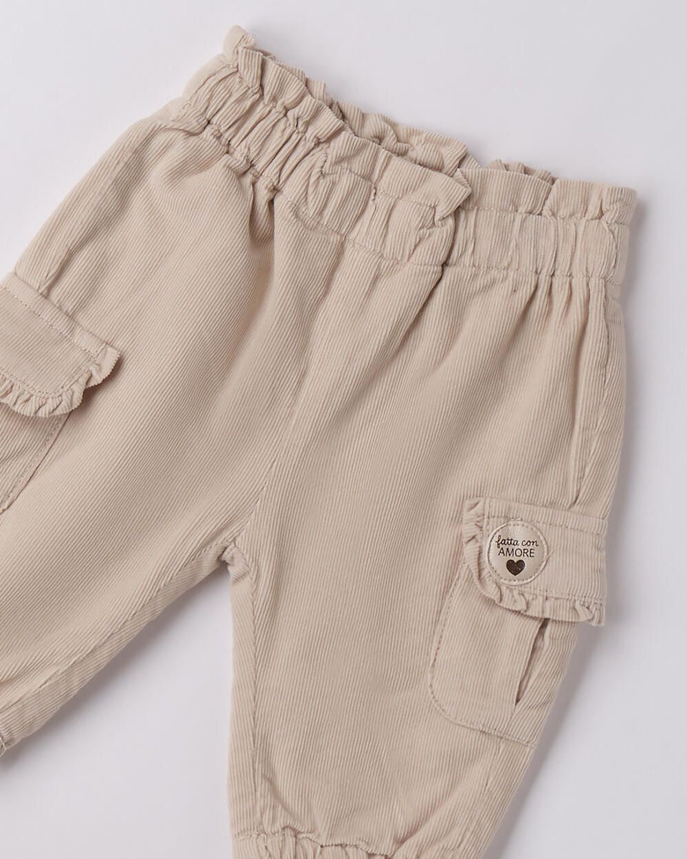 Pantaloni cargo velluto costine neonata iDO beige iDO 1 Mesi 56cm