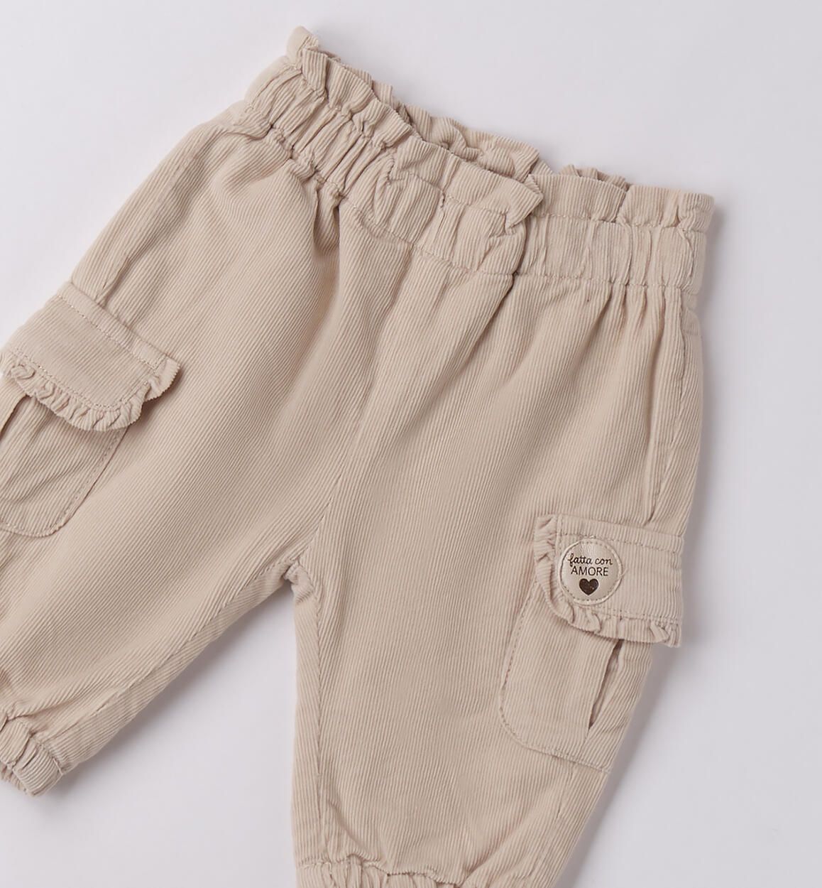 Pantaloni cargo velluto costine neonata iDO beige iDO 1 Mesi 56cm