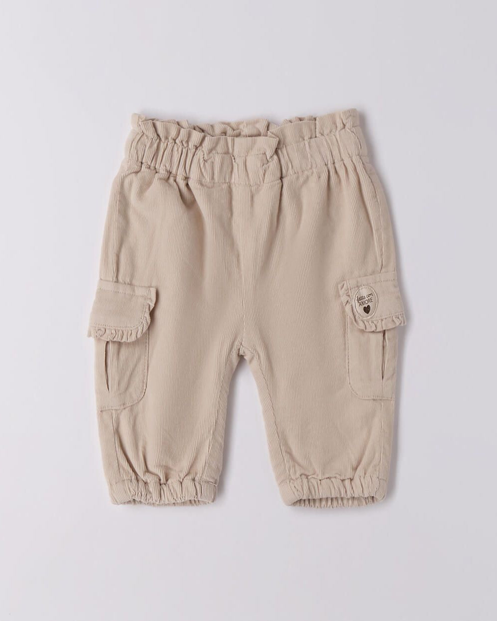 Pantaloni cargo velluto costine neonata iDO beige iDO 1 Mesi 56cm