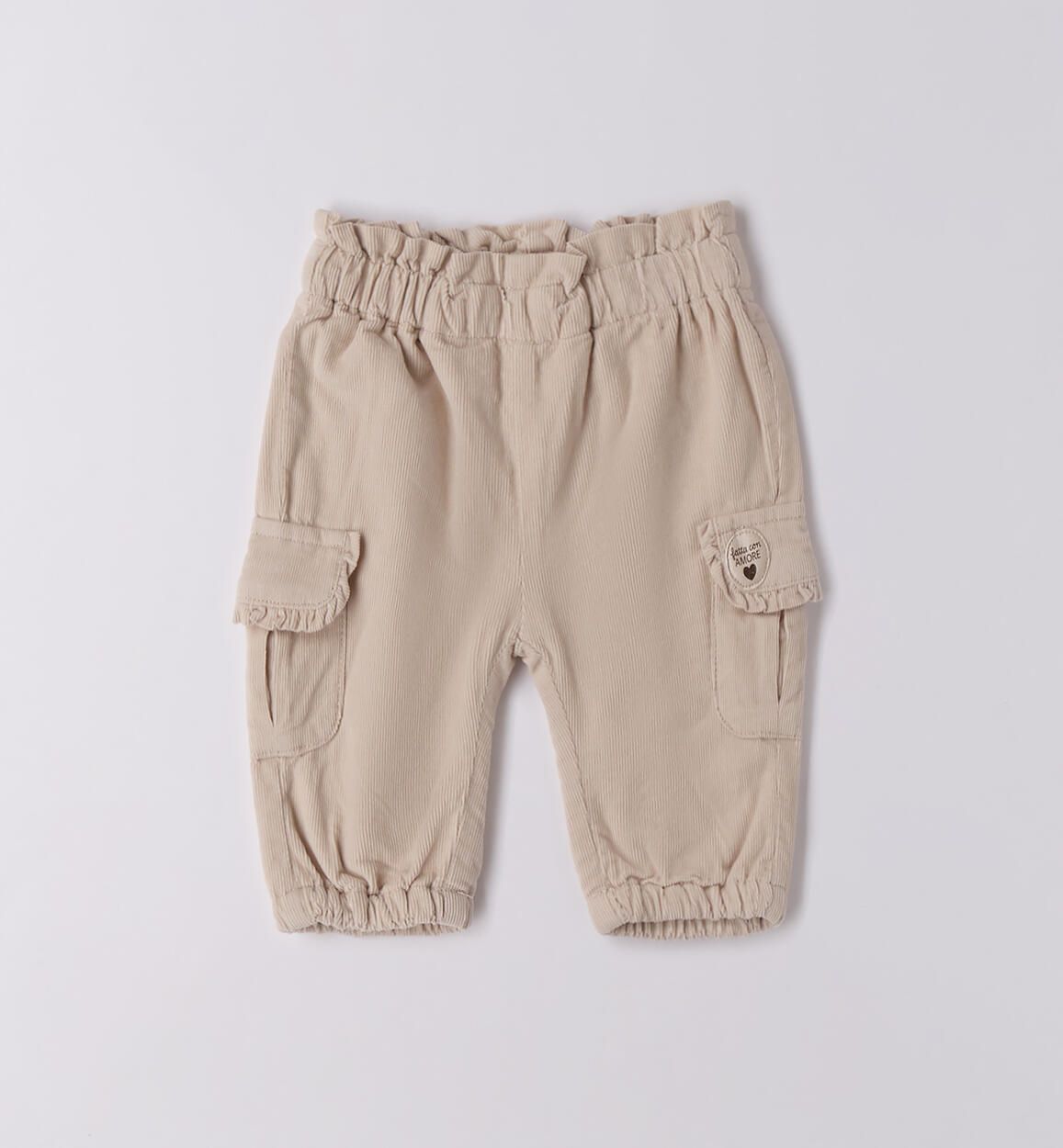 Pantaloni cargo velluto costine neonata iDO beige iDO 1 Mesi 56cm