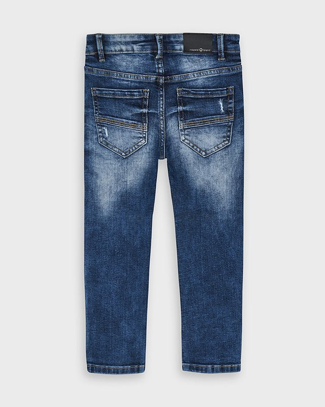 Pantaloni jeans bambino Mayoral effetto slavato strappato - ErreGiModaBimbo